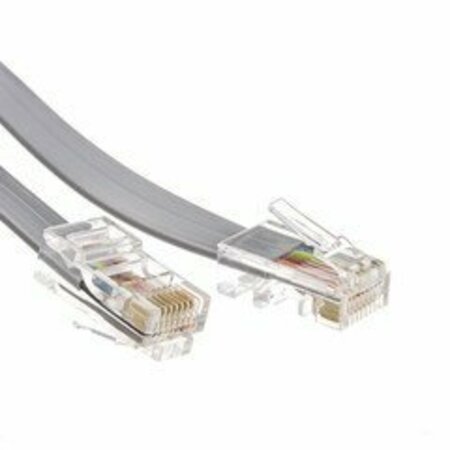 SWE-TECH 3C Telephone Cord Data, RJ45 8P / 8C, Silver Satin, Straight, 25 foot FWT8103-88125